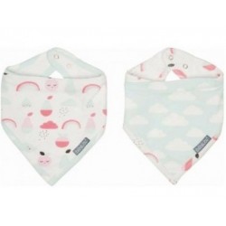 Set 2 bandane - Blush Baby reglabile, cu capse Bebe Jou