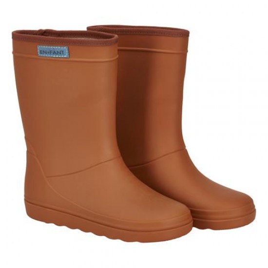 Leather Brown 22 - Cizme ultrausoare de ploaie pentru copii - En Fant Leather Brown 22 - Cizme ultrausoare de ploaie pentru copii - En Fant
