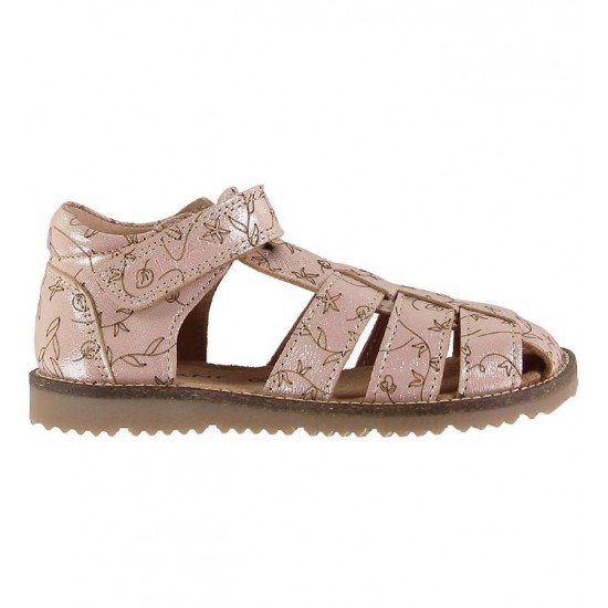 Plain Big Flower 28 - Sandale din piele cu inchidere velcro pentru copii - En Fant Plain Big Flower 28 - Sandale din piele cu inchidere velcro pentru copii - En Fant