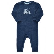 Salopeta baieti din lana merinos si bambus - MeToo - Dress Blues 86 cm