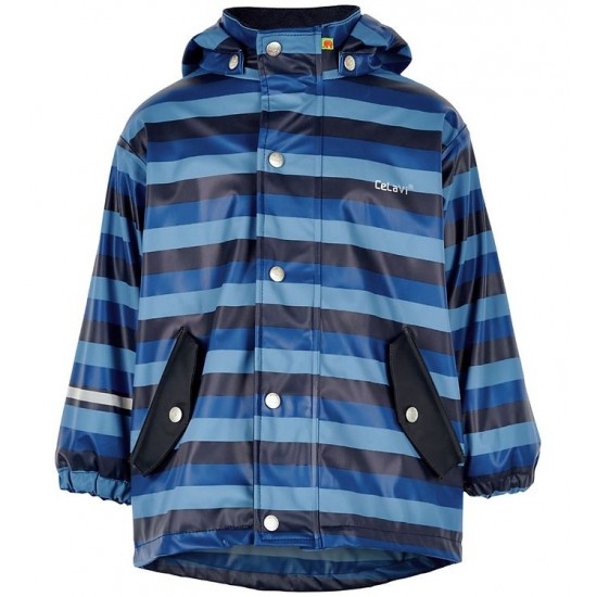 Jacheta copii PU impermeabila, cu interior de bumbac, pentru ploaie si vant - CeLaVi - Jersey Stripes 110 Jacheta copii PU impermeabila, cu interior de bumbac, pentru ploaie si vant - CeLaVi - Jersey Stripes 110