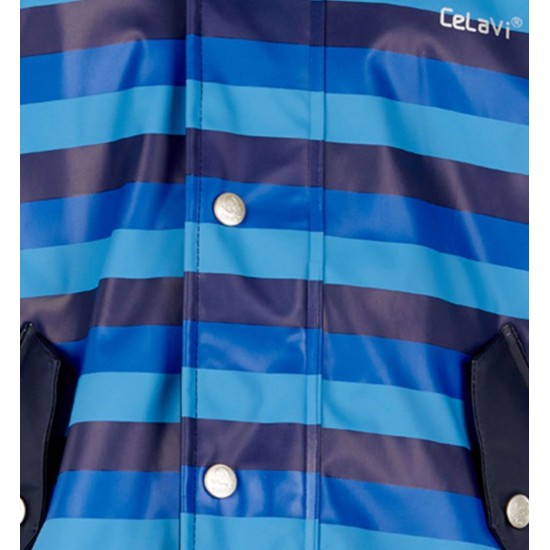 Jacheta copii PU impermeabila, cu interior de bumbac, pentru ploaie si vant - CeLaVi - Jersey Stripes 110 Jacheta copii PU impermeabila, cu interior de bumbac, pentru ploaie si vant - CeLaVi - Jersey Stripes 110