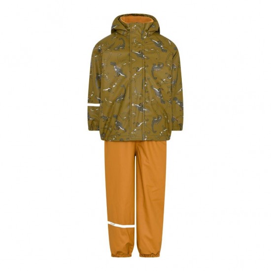 Dino 140 - Set jacheta+pantaloni impermeabil cu fleece, pentru vreme rece, ploaie si vant - CeLaVi Dino 140 - Set jacheta+pantaloni impermeabil cu fleece, pentru vreme rece, ploaie si vant - CeLaVi