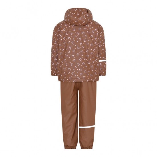 Aztec Flowers 80 - Set jacheta+pantaloni impermeabil cu fleece, pentru vreme rece, ploaie si vant - CeLaVi Aztec Flowers 80 - Set jacheta+pantaloni impermeabil cu fleece, pentru vreme rece, ploaie si vant - CeLaVi