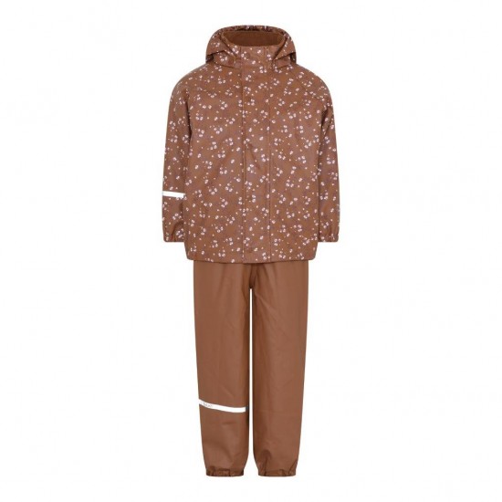 Aztec Flowers 80 - Set jacheta+pantaloni impermeabil cu fleece, pentru vreme rece, ploaie si vant - CeLaVi Aztec Flowers 80 - Set jacheta+pantaloni impermeabil cu fleece, pentru vreme rece, ploaie si vant - CeLaVi