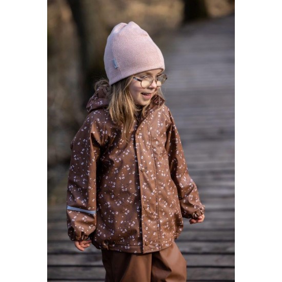 Aztec Flowers 80 - Set jacheta+pantaloni impermeabil cu fleece, pentru vreme rece, ploaie si vant - CeLaVi Aztec Flowers 80 - Set jacheta+pantaloni impermeabil cu fleece, pentru vreme rece, ploaie si vant - CeLaVi