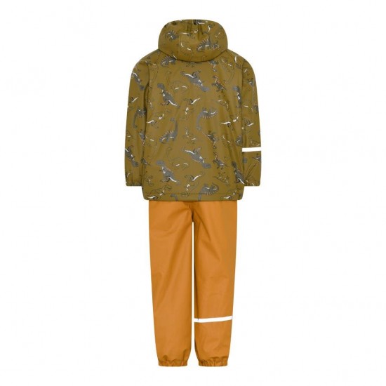 Dino 140 - Set jacheta+pantaloni impermeabil cu fleece, pentru vreme rece, ploaie si vant - CeLaVi Dino 140 - Set jacheta+pantaloni impermeabil cu fleece, pentru vreme rece, ploaie si vant - CeLaVi
