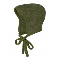 Olive/Anthracite 01 - Caciula din lana merino tricotata - Disana