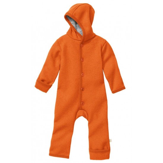 Orange 98/104 - Overall din lana merinos organica - tumble/boiled wool - Disana Orange 98/104 - Overall din lana merinos organica - tumble/boiled wool - Disana