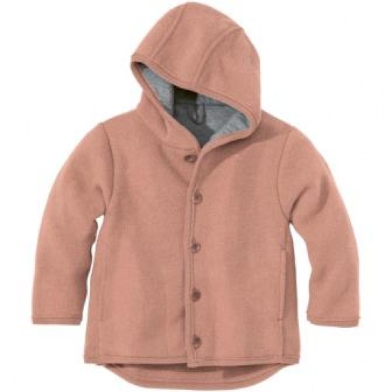 Rose 110/116 - Jacheta din lana merinos organica - tumble/boiled wool - Disana Rose 110/116 - Jacheta din lana merinos organica - tumble/boiled wool - Disana