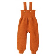 Orange 98/104 - Pantaloni din lana merinos impletita - Disana 