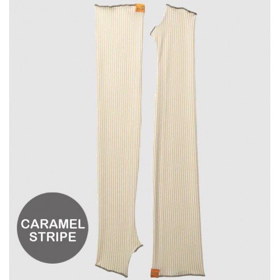 Caramel Stripes L - Maneci protectie solara UPF50+ Cooling Effect - eclipse
