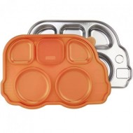 Tavita compartimentata cu capac - Din Din Smart Bus Platter - Innobaby - Orange Tavita compartimentata cu capac - Din Din Smart Bus Platter - Innobaby - Orange