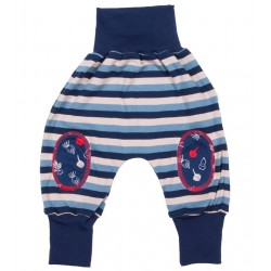 Stripped Blue 74/80 - Pantaloni Salvari Joga din bumbac organic - Iobio Stripped Blue 74/80 - Pantaloni Salvari Joga din bumbac organic - Iobio