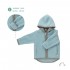 Milo Celestial Blue 62/68 - Jacheta din lana merinos organica fleece cu fermoar si buzunare - Iobio 