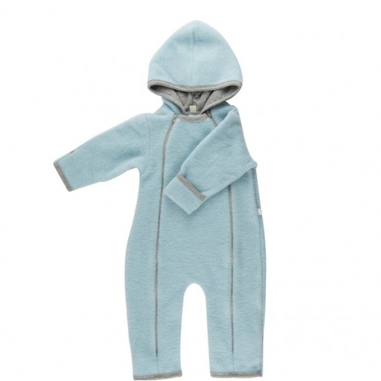 Celestial Blue 74/80 - Overall babywearing din lana merinos organica - wool fleece - Iobio Celestial Blue 74/80 - Overall babywearing din lana merinos organica - wool fleece - Iobio