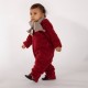 Vintage Red 62/68 - Overall babywearing din lana merinos organica - wool fleece - Iobio Vintage Red 62/68 - Overall babywearing din lana merinos organica - wool fleece - Iobio