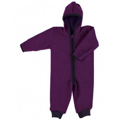 Plum 86/92 - Overall din lana merinos organica - tumble/boiled wool - Iobio 