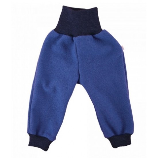 Indigo 74/80 - Pantaloni din lana merinos organica - tumble/boiled wool KbT - Iobio Indigo 74/80 - Pantaloni din lana merinos organica - tumble/boiled wool KbT - Iobio