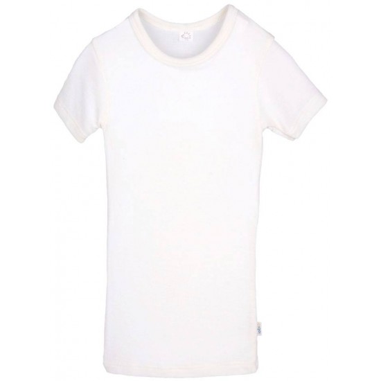 Tricou Natur fin din lana merinos si matase - Iobio 122/128