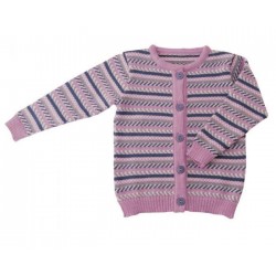 Vintage Rose 62/68 - Limited Edition - Cardigan din lana merinos tricotata - Iobio Vintage Rose 62/68 - Limited Edition - Cardigan din lana merinos tricotata - Iobio