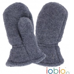 Anthracit 0+ - Manusi groase din lana merinos organica fleece - Iobio Anthracit 0+ - Manusi groase din lana merinos organica fleece - Iobio