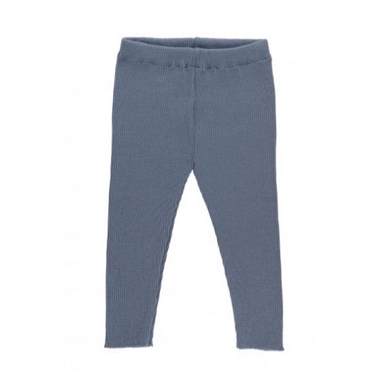 SAM Grey-Blue 110/116 - Pantaloni din lana merinos rib - Iobio SAM Grey-Blue 110/116 - Pantaloni din lana merinos rib - Iobio