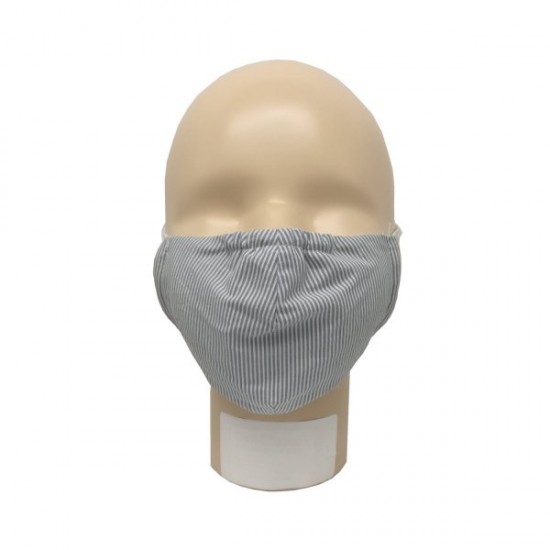 Masca pentru copii refolosibila, din bumbac organic, cu filtru - Iobio Popolini - Fine Stripes Masca pentru copii refolosibila, din bumbac organic, cu filtru - Iobio Popolini - Fine Stripes