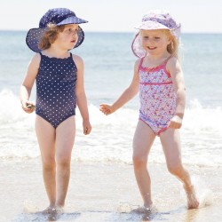 Palarie Jojo Maman SPF 50+ - Navy Dot 1/2 ani