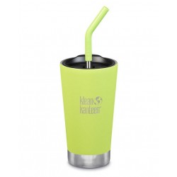 Juicy Pear - Cana termos din otel inoxidabil 473 ml cu capac si pai - Klean Kanteen Juicy Pear - Cana termos din otel inoxidabil 473 ml cu capac si pai - Klean Kanteen