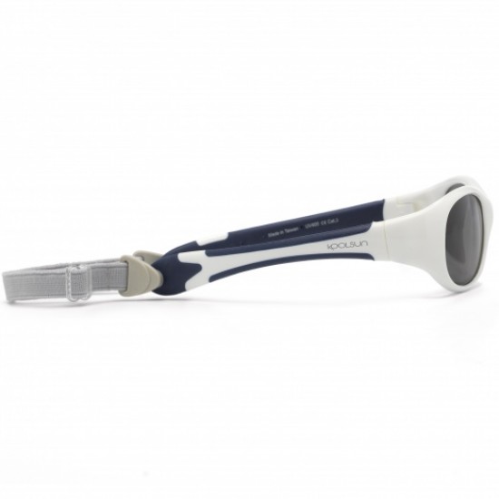 Flex 3/6 ani - White Navy - Ochelari de soare pentru copii - Koolsun Flex 3/6 ani - White Navy - Ochelari de soare pentru copii - Koolsun