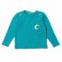 Bluzita fina din bumbac organic - Little Green Radicals - Peacock Blue Pointelle 4/5 ani