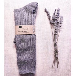 Sosete lungi Pia pentru copii - lana+bumbac organic 26/28 - Lana Bambini - Grey Sosete lungi Pia pentru copii - lana+bumbac organic 26/28 - Lana Bambini - Grey