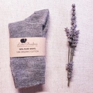 Sosete medii Pia pentru copii - lana+bumbac organic 26/28 - Lana Bambini - Grey Sosete medii Pia pentru copii - lana+bumbac organic 26/28 - Lana Bambini - Grey