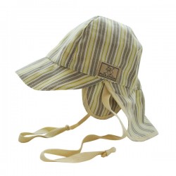 Palarie de soare din bumbac organic cu protectie pentru urechi si snur - Pickapooh - Tom Stripes 46 Palarie de soare din bumbac organic cu protectie pentru urechi si snur - Pickapooh - Tom Stripes 46