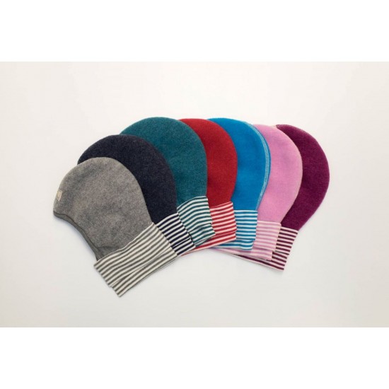 Cagula din lana merinos fleece KBT si matase - Pickapooh - Plum 48 Cagula din lana merinos fleece KBT si matase - Pickapooh - Plum 48