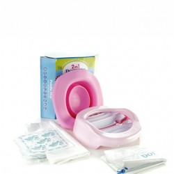 PACHET ECONOMIC ROZ Potette Plus: olita portabila + liner reutilizabil + 10 pungi biodegradabile PACHET ECONOMIC ROZ Potette Plus: olita portabila + liner reutilizabil + 10 pungi biodegradabile