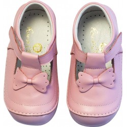 Classic Bow Pink 21 - Sandale din piele - Rose et Chocolat Classic Bow Pink 21 - Sandale din piele - Rose et Chocolat