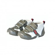 Grey White 23 - Ghete din piele cu velcro - Rose et Chocolat Grey White 23 - Ghete din piele cu velcro - Rose et Chocolat