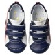 Sneakers White Red Navy 19 - Ghete din piele cu velcro - Rose et Chocolat Sneakers White Red Navy 19 - Ghete din piele cu velcro - Rose et Chocolat