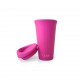 Cana multifunctionala din silicon cu capac - GoSili - Hot Pink Cana multifunctionala din silicon cu capac - GoSili - Hot Pink