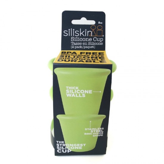 Set 2 pahare din silicon - Silikids - Lime Set 2 pahare din silicon - Silikids - Lime