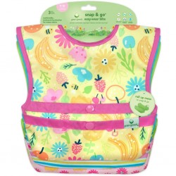 Set 3 bavetele Easy Wear Snap'n Go - Green Sprouts - Bee Set 3 bavetele Easy Wear Snap'n Go - Green Sprouts - Bee