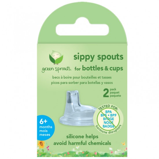 Set 2 rezerve cu cioc din silicon pentru cana cu interior din sticla - Green Sprouts Set 2 rezerve cu cioc din silicon pentru cana cu interior din sticla - Green Sprouts