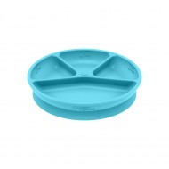 Farfurie de invatare compartimentata - Learning Plate Divided - Green Sprouts - Aqua