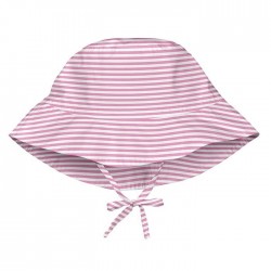 Pink Pinstripe 0/6 luni - Palarie fete SPF 50+ reglabila Green Sprouts by iPlay