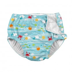 Aqua Sea Friends 12 luni - Slip copii SPF 50+ refolosibil, cu capse Green Sprouts by iPlay