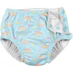 Aqua Rainbows 18 luni - Slip copii refolosibil SPF 50+ cu capse Green Sprouts by iPlay Aqua Rainbows 18 luni - Slip copii refolosibil SPF 50+ cu capse Green Sprouts by iPlay