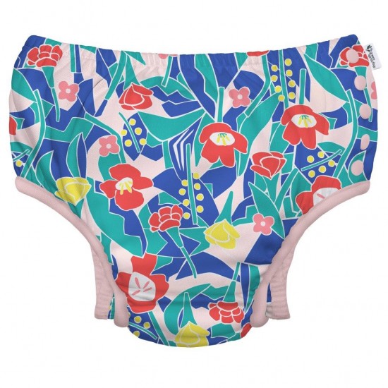 Tea Floral 24 luni - ECO Slip copii SPF 50+ refolosibil, cu capse Green Sprouts by iPlay