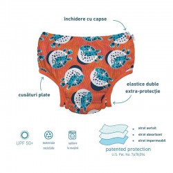 Tea Floral 24 luni - ECO Slip copii SPF 50+ refolosibil, cu capse Green Sprouts by iPlay Tea Floral 24 luni - ECO Slip copii SPF 50+ refolosibil, cu capse Green Sprouts by iPlay